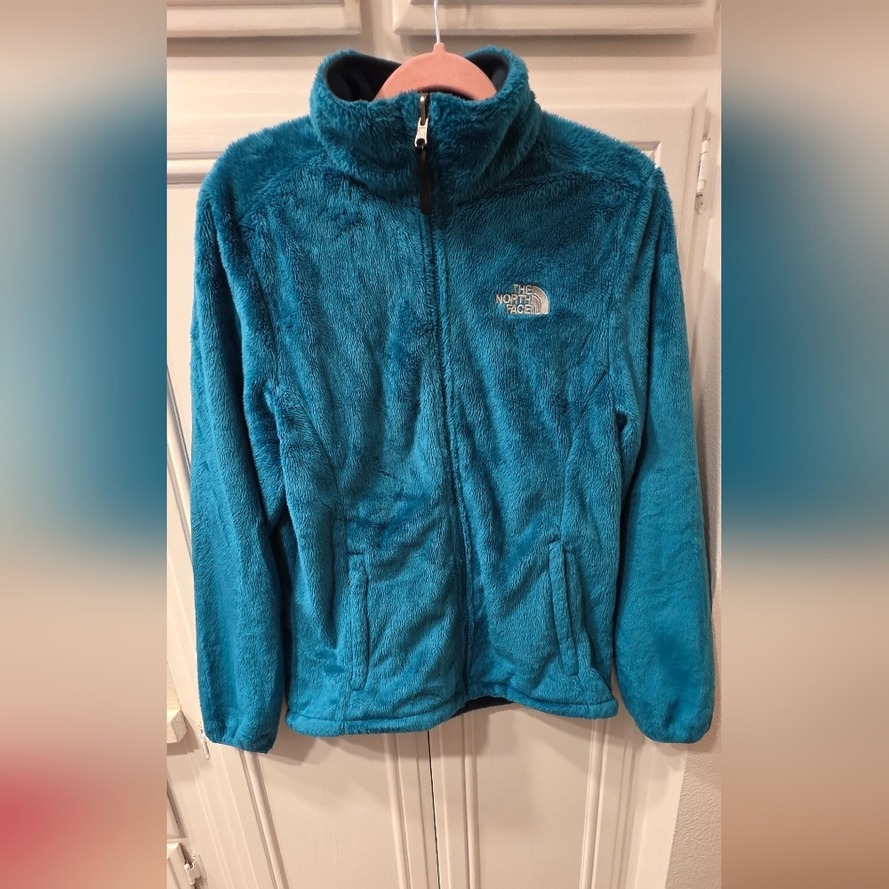 The North Face Women's Teal Osito Luxe Zip Up Fleece Jacket ~ Size Medium - Picture 3 of 10